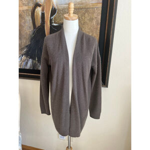 Vince. Brown Cashmere Open Cardigan M